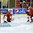KAMLOOPS, BC - MARCH 29: Team Switzerland gets the puck passed Czech Republic's Klara Peslarova #29 for a second period goal while Switzerland's Livia Altmann #22 and Czech Republic's Michaela Pejzlova #25 look on during preliminary round action at the 2016 IIHF Ice Hockey Women's World Championship. (Photo by Matt Zambonin/HHOF-IIHF Images)
